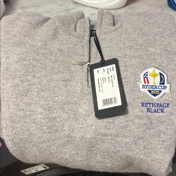 NWT! Mens Glenmuir Ryder Cup Quarter Zip! 100% wool! Made in Scotland! - Picture 5 of 5